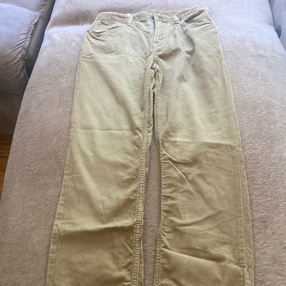 GAP Tan Corduroy Pants Classic Straight-Leg